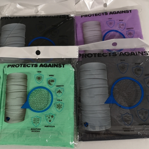 Pack of Six (4 adult & 2 children) Face and Neck Gaiters, Brand New in Packages - Picture 3 of 4